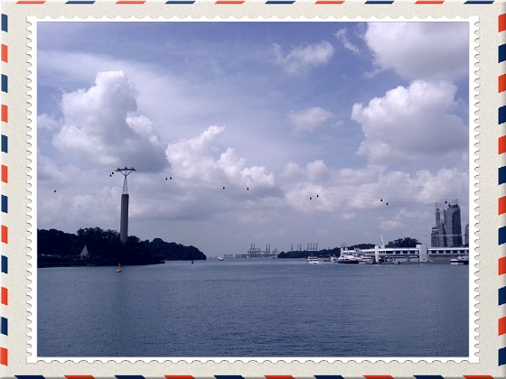 postcard of sky and water